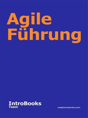 cover image of Agile Führung